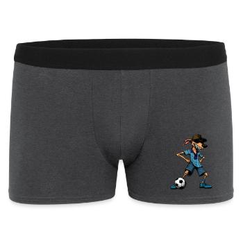 Australian Shepherd Fussball / Hund - Männer Boxer Shorts - Anthrazit - Vorne