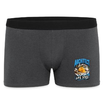 Lebensstil eines Architekten - Männer Boxer Shorts - Anthrazit - Vorne