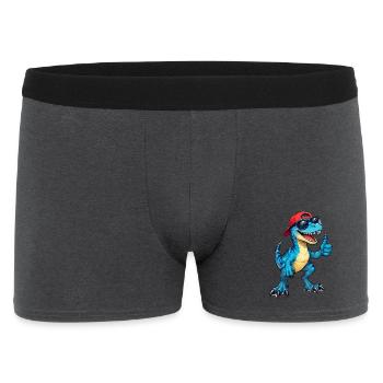 dino-like - Männer Boxer Shorts - Anthrazit - Vorne