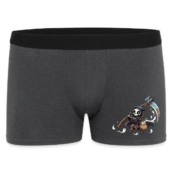 Süßer kleiner Seelenschnitter mit Geistern - Männer Boxer Shorts - Anthrazit - Vorne