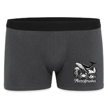 Meeresforscher Meerestiere  Kopieren - Männer Boxer Shorts - Anthrazit - Vorne