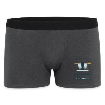 Schaffhauser Rheinfall Retro-Reiseemblem - Männer Boxer Shorts - Anthrazit - Vorne