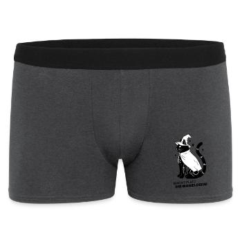 Macht Platz ihr Magielosen! – Schwarze Katze Hexe - Männer Boxer Shorts - Anthrazit - Vorne
