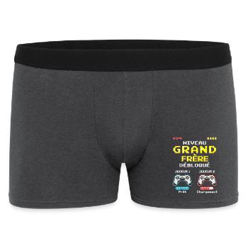 Big Brother Level freigeschalteter Gamer Bald Zukunft - Männer Boxer Shorts - Anthrazit - Vorne
