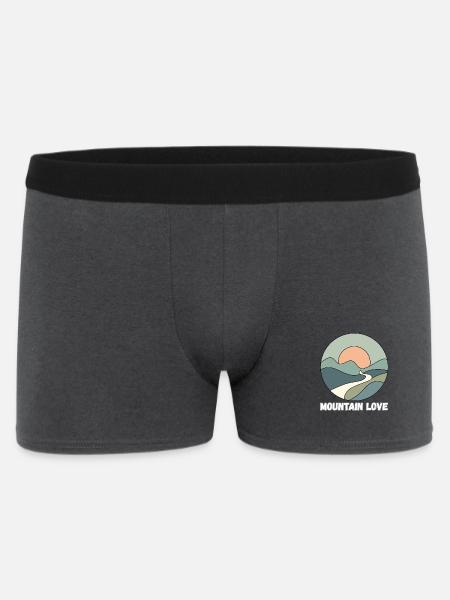 Sonnenpfad über Berglandschaft - Männer Boxer Shorts - Anthrazit