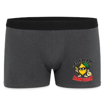 Easy Peasy Lemon Squeezy – Freche Zitrone - Männer Boxer Shorts - Anthrazit - Vorne