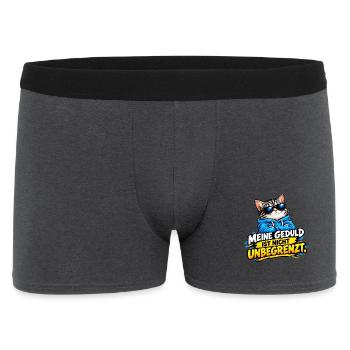 MEINE GEDULD IST NICHT GRENZENLOS - Männer Boxer Shorts - Anthrazit - Vorne