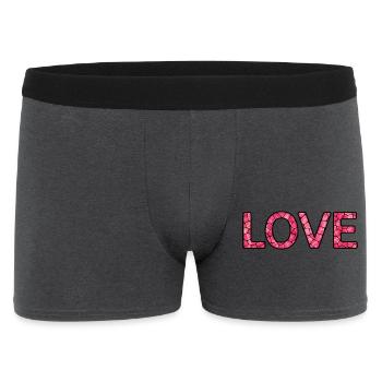 LOVE-Pink-30cm - Männer Boxer Shorts - Anthrazit - Vorne
