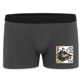 Keine_Buchung_ohne_Beleg_-_Ukiyo-e - Männer Boxer Shorts - Anthrazit - Vorne