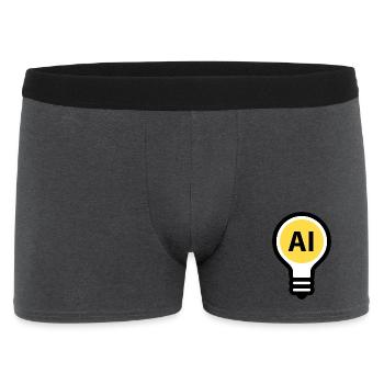 Glühbirne - Künstliche Intelligenz Cyber-Intelligz - Männer Boxer Shorts - Anthrazit - Vorne