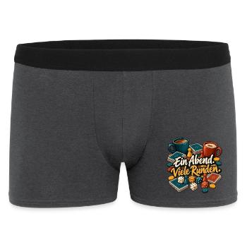 Spieleabend mit Würfeln & Ein Abend Viele Runden - Männer Boxer Shorts - Anthrazit - Vorne