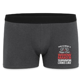 Herzinfarkt - Männer Boxer Shorts - Anthrazit - Vorne