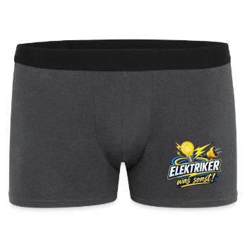 Elektriker Was Sonst Blitz - Männer Boxer Shorts - Anthrazit - Vorne