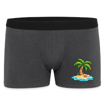 Tropische Palme – Sommer am Meer - Männer Boxer Shorts - Anthrazit - Vorne