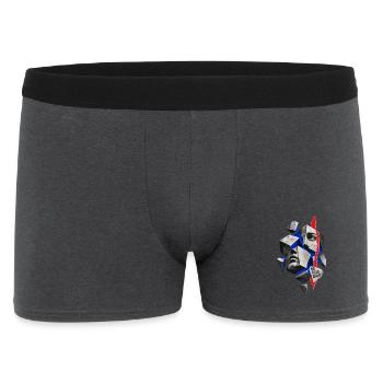 Kubische Collage: Keine feste Form - Männer Boxer Shorts - Anthrazit - Vorne