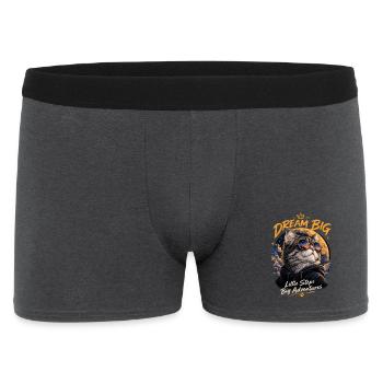 Traum-Großkatze: Kleine Schritte - Männer Boxer Shorts - Anthrazit - Vorne