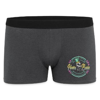 Tropischer Schädel mit Ananas - Männer Boxer Shorts - Anthrazit - Vorne
