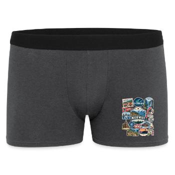 Norwegen Reisesticker - Männer Boxer Shorts - Anthrazit - Vorne