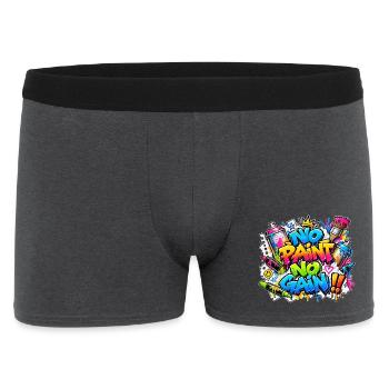 KEIN ANMALEN, KEIN WINS, Aufkleber – Graffiti, das knallt! - Männer Boxer Shorts - Anthrazit - Vorne