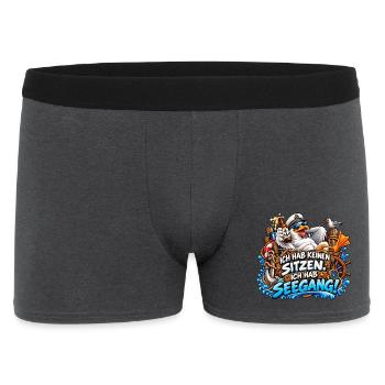 Ich hab Seegang Cartoon - Männer Boxer Shorts - Anthrazit - Vorne