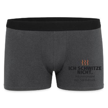 Ich schwitze nicht – Nachdruck-Relax - Männer Boxer Shorts - Anthrazit - Vorne