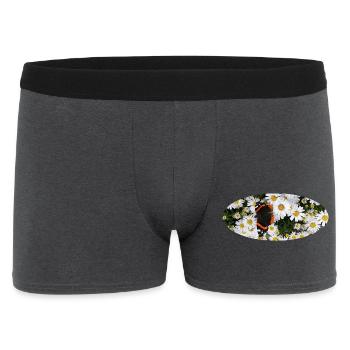 Red Admiral Butterfly auf Asters - Männer Boxer Shorts - Anthrazit - Vorne