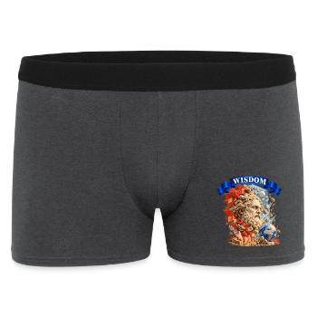 Ancient Wisdom – Greek Philosopher Art - Männer Boxer Shorts - Anthrazit - Vorne