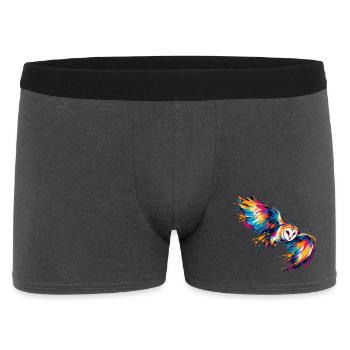 Chromatische Schleiereule - Männer Boxer Shorts - Anthrazit - Vorne