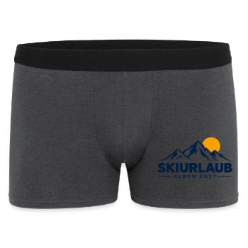 Skiurlaub Alpen 2027 – Skifahren Berge & Winterson - Männer Boxer Shorts - Anthrazit - Vorne