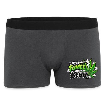 Ohne Gras gibt es keinen Rauch Cannabis Pop Art - Männer Boxer Shorts - Anthrazit - Vorne