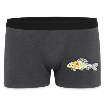 Koi-BogenBunter Spritzer - Männer Boxer Shorts - Anthrazit - Vorne