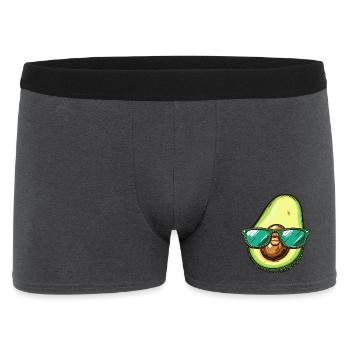 Avocado mit Sonnenbrille – Grün - Männer Boxer Shorts - Anthrazit - Vorne