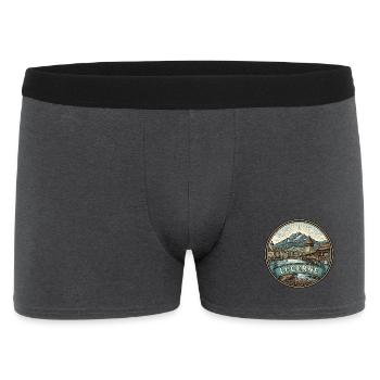 Luzern Schweiz Reiseabzeichen Kapellenbrücke - Männer Boxer Shorts - Anthrazit - Vorne