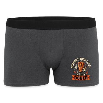 Support your local Döner - Männer Boxer Shorts - Anthrazit - Vorne
