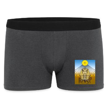 Sonnenpharaön Strahlenkreis - Männer Boxer Shorts - Anthrazit - Vorne