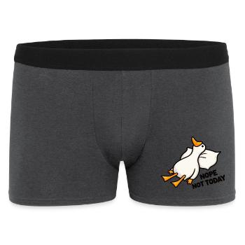 Nope Not Today – Lustige Ente mit Humor - Männer Boxer Shorts - Anthrazit - Vorne