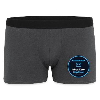 Inbox Zero. Kopf Frei. Büro Shirt - Männer Boxer Shorts - Anthrazit - Vorne