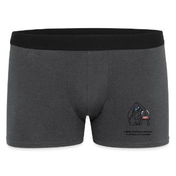Christmas Rabbit schätzt eine Schneekugel - Männer Boxer Shorts - Anthrazit - Vorne