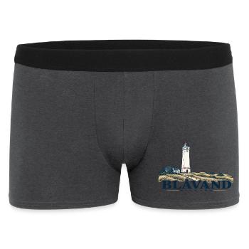 Blåvand – Leuchtturm und Nordseeküste - Männer Boxer Shorts - Anthrazit - Vorne