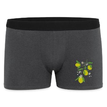 Zitronenzweig Glitzerdesign - Männer Boxer Shorts - Anthrazit - Vorne