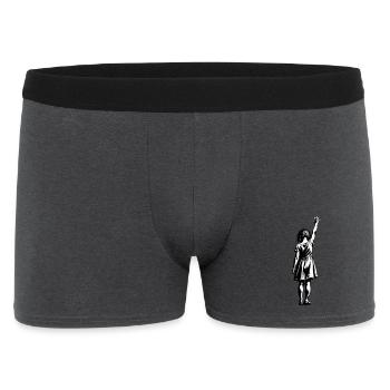Silhouette eines Mädchens - Männer Boxer Shorts - Anthrazit - Vorne