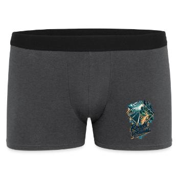 Gravel Bike Schild - Roads Are Optional Design - Männer Boxer Shorts - Anthrazit - Vorne