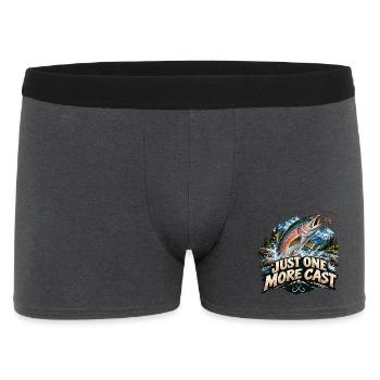 Zitate für Angler - Männer Boxer Shorts - Anthrazit - Vorne