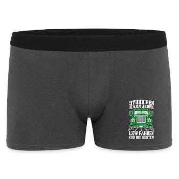 LKW fahren nur die Besten – Frontansicht Grün - Männer Boxer Shorts - Anthrazit - Vorne