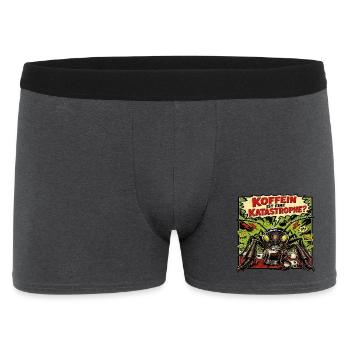Koffein ist eine Katastrophe – Horror-Ameise Retro - Männer Boxer Shorts - Anthrazit - Vorne