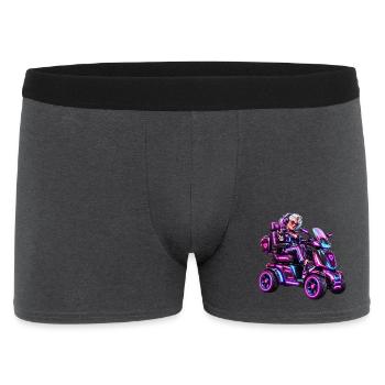 Cyberpunk & Zukunfts-Sci-Fi-Mobilroller - Männer Boxer Shorts - Anthrazit - Vorne