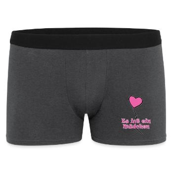 Pinker Luftballon Babyparty Geschlecht, Mädchen - Männer Boxer Shorts - Anthrazit - Vorne