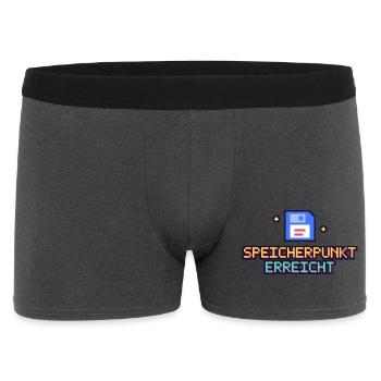 Floppy Pixel Speicherpunk - Männer Boxer Shorts - Anthrazit - Vorne