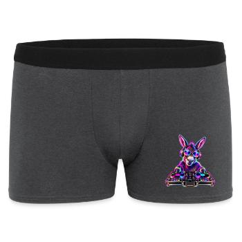 Neon DJ Donkey - Männer Boxer Shorts - Anthrazit - Vorne
