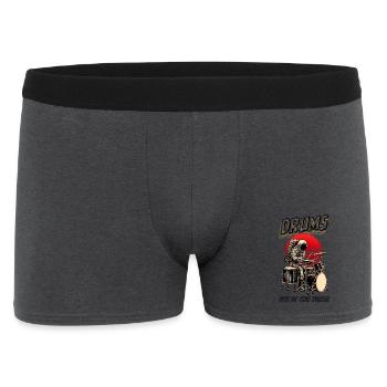 Astronaut Schlagzeug Drums Out of This World - Männer Boxer Shorts - Anthrazit - Vorne